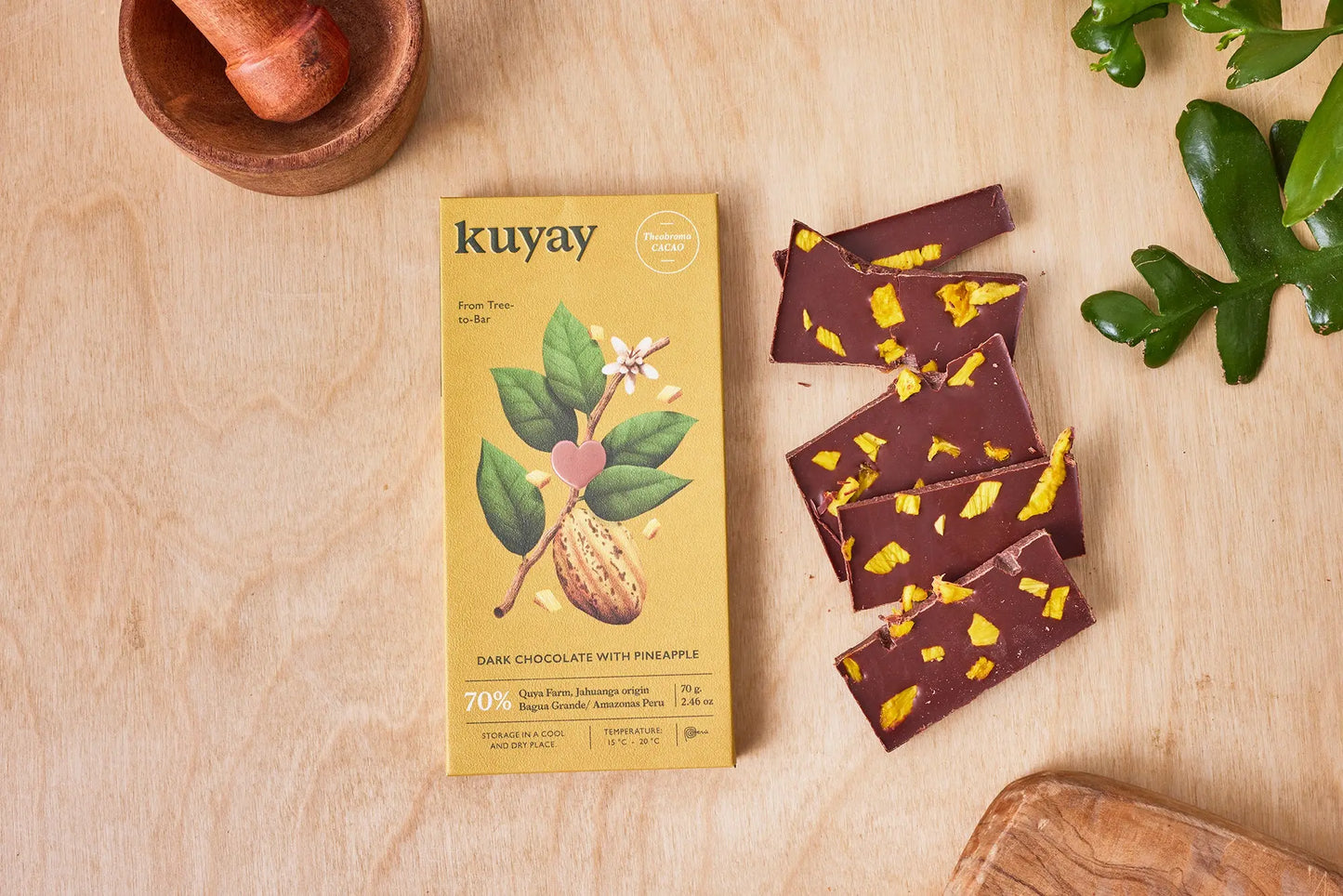 Chocolate 70% Pineapple 70gr KUYAY