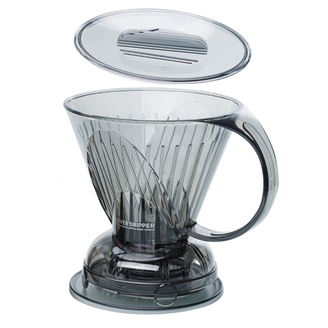 Clever Coffee Dripper and Filters, Large 18 oz - Clear Gray Sable Brew