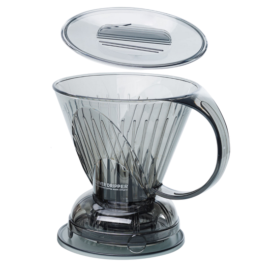 Clever Coffee Dripper and Filters, Large 18 oz - Clear Gray Sable Brew