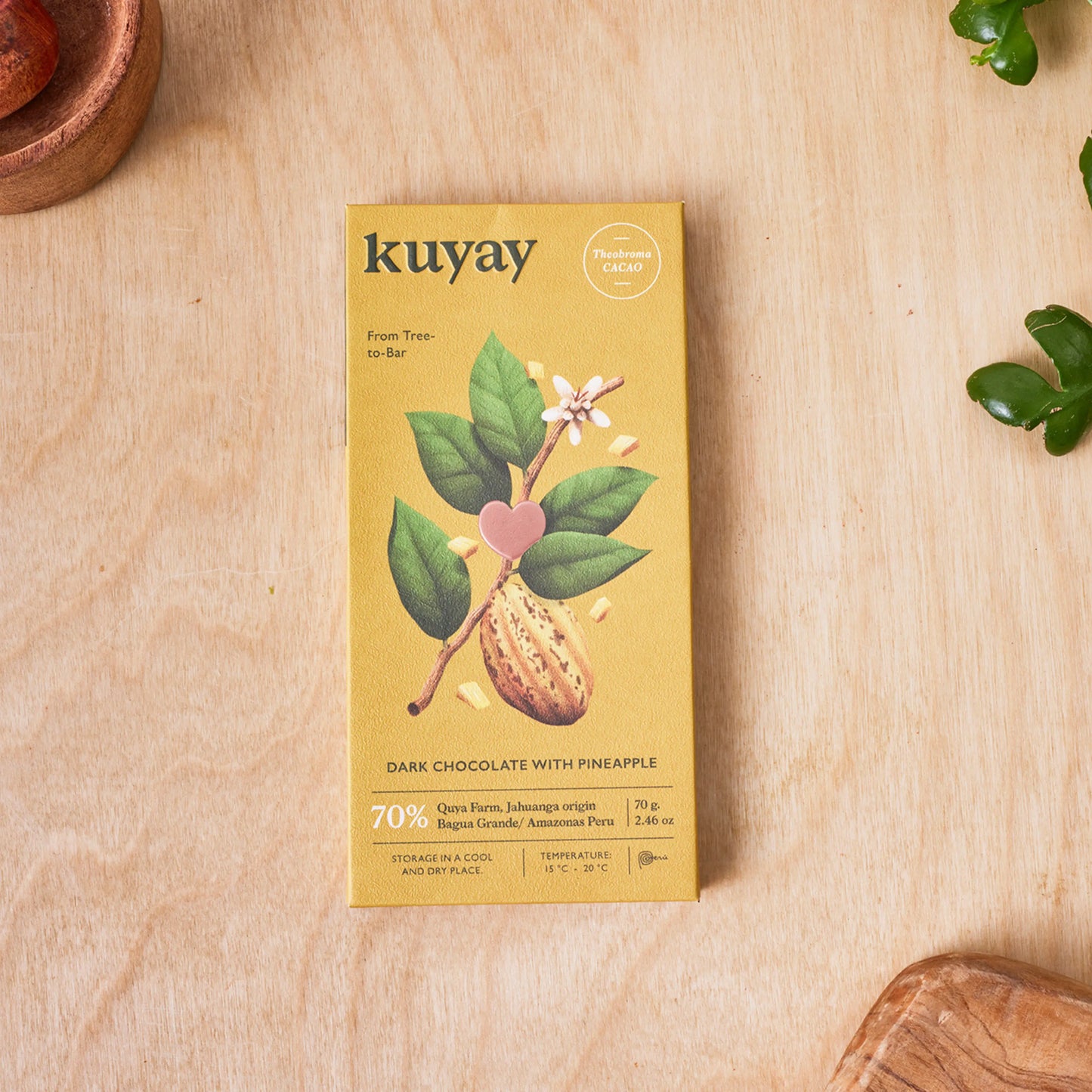 Chocolate 70% Pineapple 70gr KUYAY
