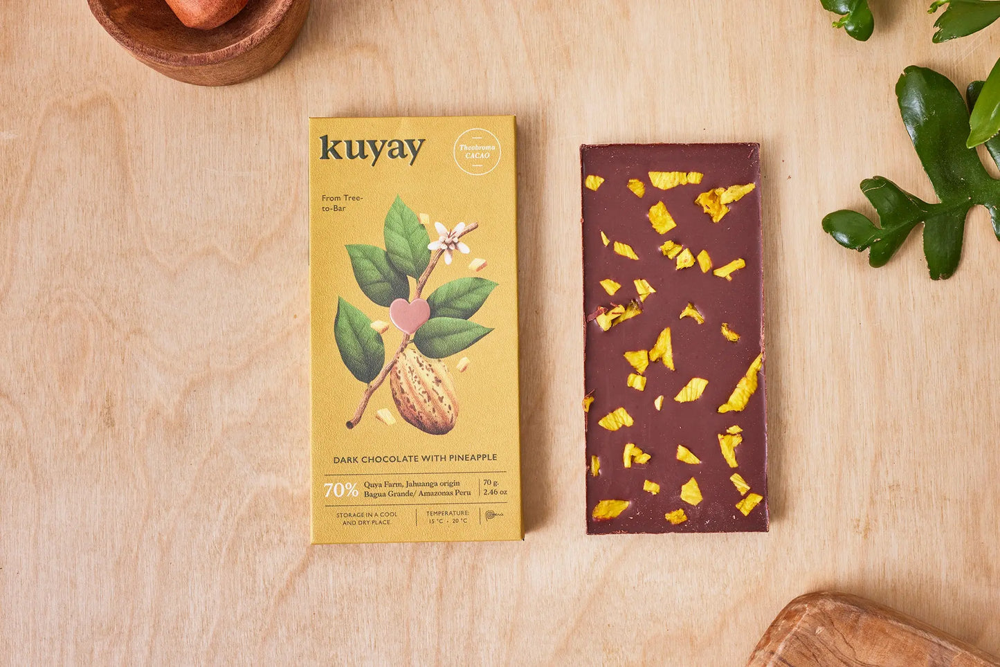 Chocolate 70% Pineapple 70gr KUYAY